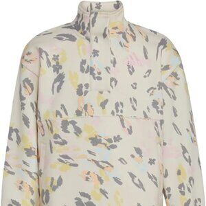 Adidas Girls Allover Print Mock Neck Fleece Pop Over Sweatshirt- XL